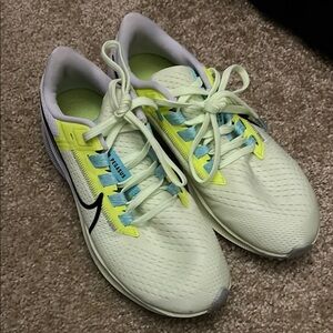 Nike Air Zoom Pegasus White and Lime Green Women's Shoes